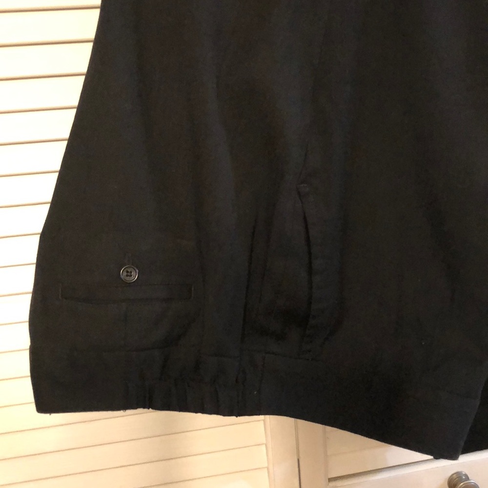 Black herringbone patterned dress pants - Picture 2 of 6